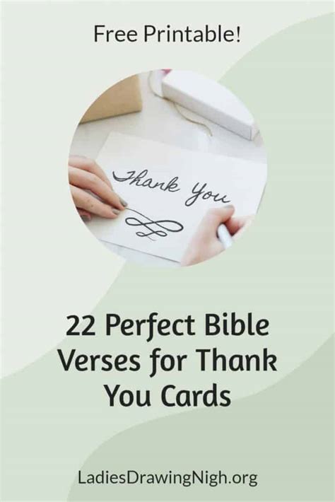 22 Perfect Bible Verses for Thank You Cards - Ladies Drawing Nigh