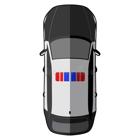 Top view of a police car stock vector. Illustration of automobile - 99535230