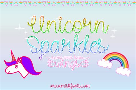 Unicorn Sparkles Font | Misti's Fonts | FontSpace