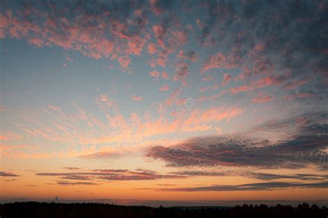 Cirrocumulus Clouds Sunset Sky Landscape Stock Photo - Image of sunset, cloudy: 197071510