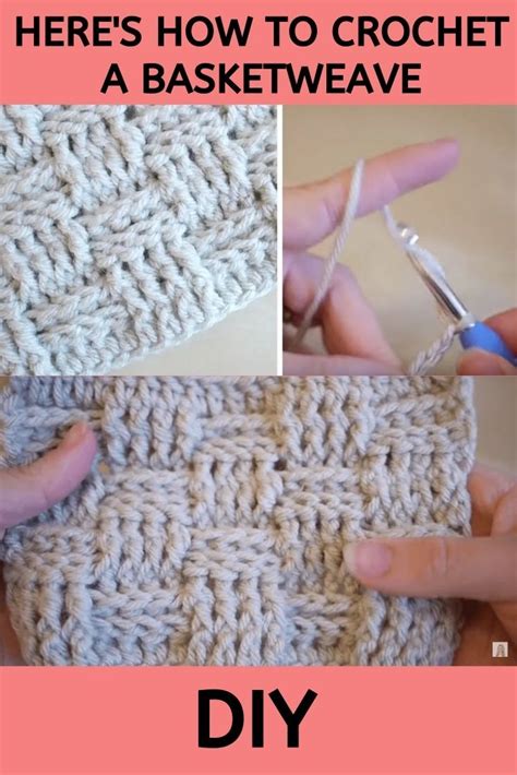 Learn how to crochet a basketweave stitch with this easy-to-follow ...