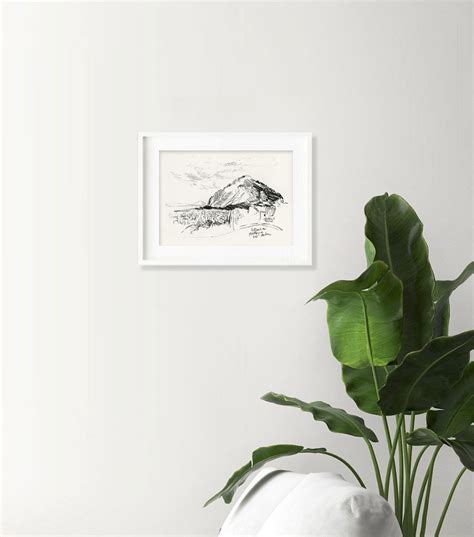 Mountain Charcoal Drawing and Calming Impressionist Art - Etsy