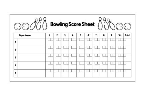 Bowling Score Sheet SVG Cut file by Creative Fabrica Crafts · Creative Fabrica