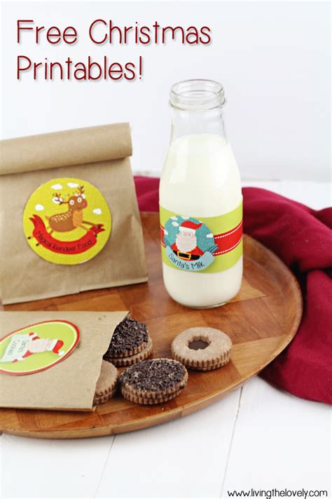 Free Printable - Christmas themed Santa's Milk and Cookies — Living the Lovely