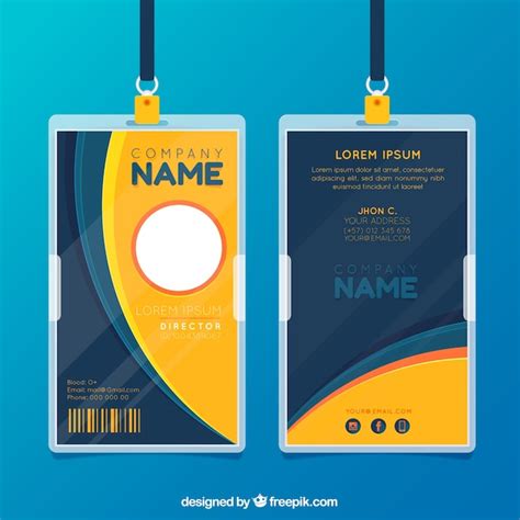 Free Vector | Id card template