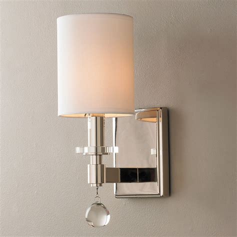 Modern Crystal Glass Drop Sconce polished_nickel | Modern sconces, Bathroom wall sconces, Wall ...