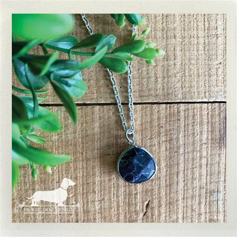 Classic Blue Marble. Necklace