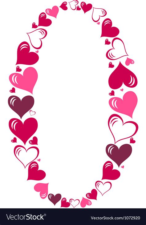 Alphabet of hearts Royalty Free Vector Image - VectorStock