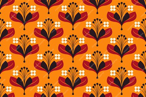 Premium Vector | Seamless patterns with decorative flowers in vector art