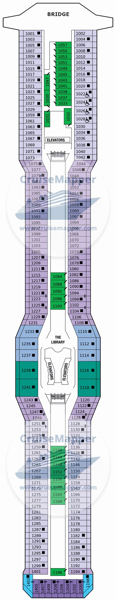 Celebrity Solstice deck 10 plan | CruiseMapper