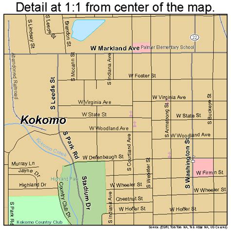 Kokomo Indiana Street Map 1840392