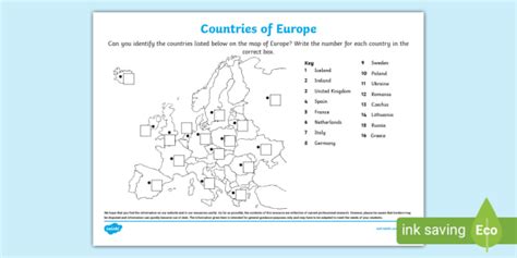 Europe Map With Countries