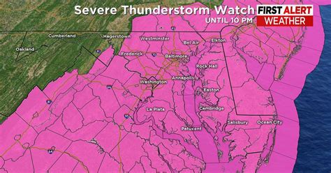 Maryland Weather: Much of Maryland under Severe Thunderstorm Watch - CBS Baltimore