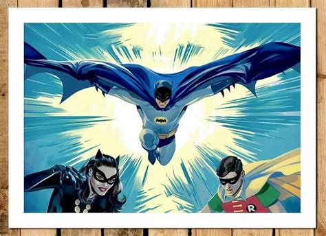 Original Batman & Robin From The 60â€™s Canvas At Print