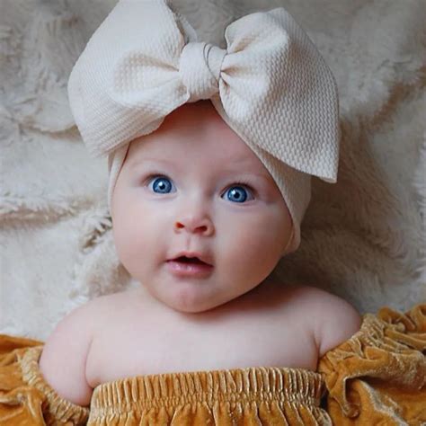 Fit All Baby Large Bow Girls Headband Big Bowknot Headwrap Kids Bow for Hair Cotton Wide Head ...