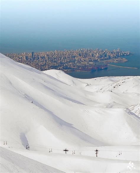 When the snowy Faraya meets the view of beautiful Beirut | Lebanon culture, Lebanon, Beirut