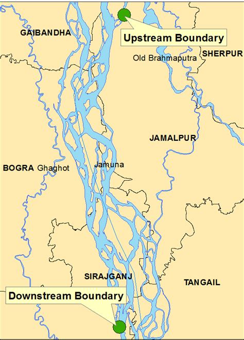 Locations of discharge and water level station of Jamuna River ...