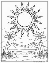 Free Coloring Pages Sun sketch template