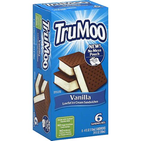 TruMoo Ice Cream Sandwiches, Lowfat, Vanilla | Frozen Foods | Grant's Supermarket