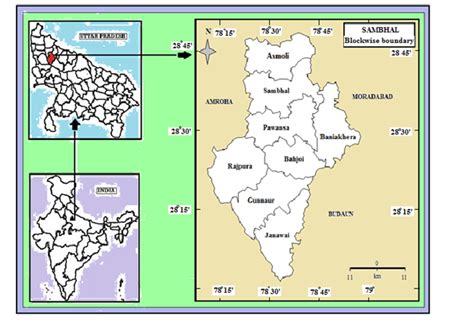 Blockwise map of Sambhal district 2015. | Download Scientific Diagram