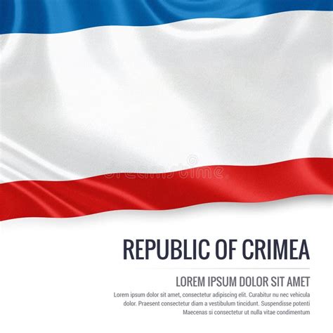 Russian State Republic Of Crimea Flag. Stock Illustration - Illustration of glory, blue: 91835302