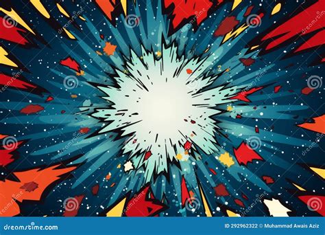 Comic Book Explosion Background. Pop Art Style. Vector Illustration - Ai Generated Stock ...