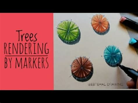 TREES rendering in Site Plan / easy Tutorial / By markers - YouTube