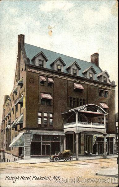 Street View of Raleigh Hotel Peekskill, NY Postcard