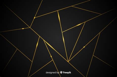 Premium Vector | Dark background with golden lines | Geometric background, Geometric art, Background