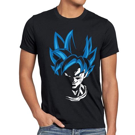 style3 Super Goku Blue God Modus Herren T-Shirt: Amazon.de: Bekleidung | Mens tshirts, Casual ...