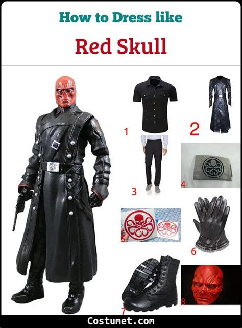 Red Skull Costume for Cosplay & Halloween