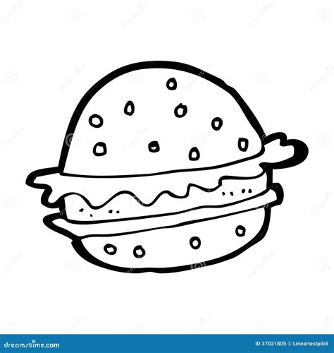 Cartoon hamburger stock illustration. Illustration of design - 37021805