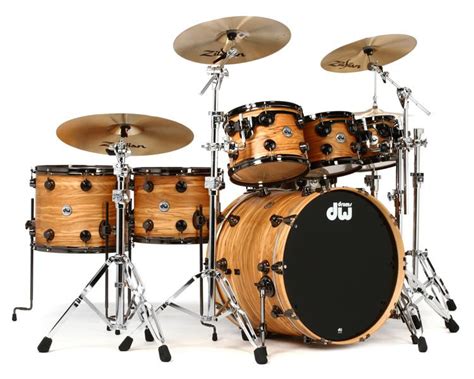 DW Collector's Series Exotic 6-piece Shell Pack - Hard Satin over Olive ...