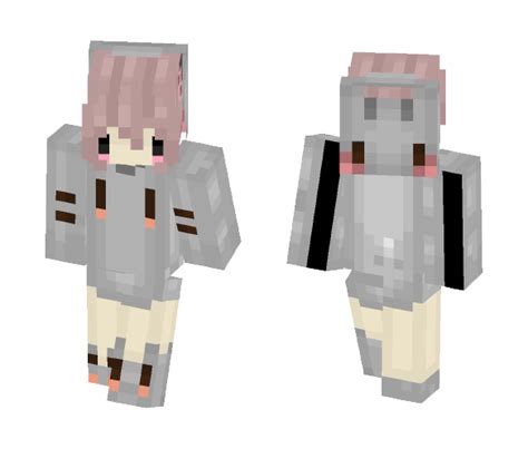 Get Cat hoodie Minecraft Skin for Free. SuperMinecraftSkins