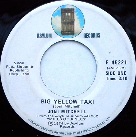 Joni Mitchell – Big Yellow Taxi (1974, Vinyl) - Discogs