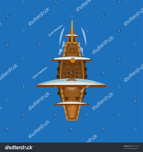 Sailing Ship Top View Vector Design: vector de stock (libre de regalías ...