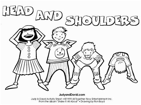 Head Shoulders Knees And Toes Coloring Sketch Coloring Page | Head ...