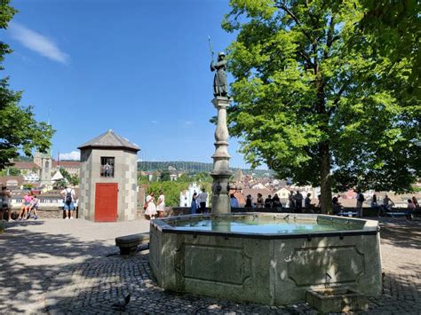 Water Fountain in Lindenhof Hill. Editorial Image - Image of holiday, summer: 251649860