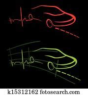 Heart rhythm ekg Clip Art | k15824377 | Fotosearch