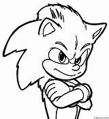 Sonic Face Coloring Pages sketch template
