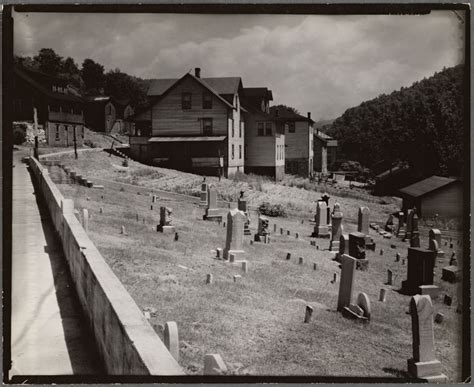 Typical houses. Graveyard in foreground. Rowlesburg, Preston County, West Virginia 1935 West ...