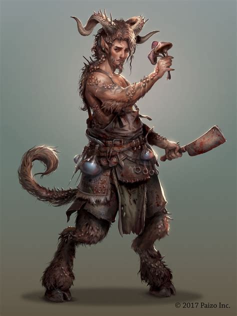 Satyr cook, hunter of mushrooms, the back woods | Dungeons and dragons characters, Concept art ...