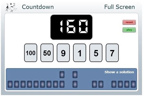 play countdown | Number games, Math, Countdown