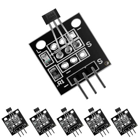 Snapklik.com : Hall Effect Magnetic Sensor Module, 3144E A3144 Hall Effect Sensor KY-003 DC 5V ...