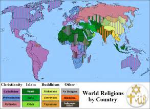 World Religions Map Worksheet