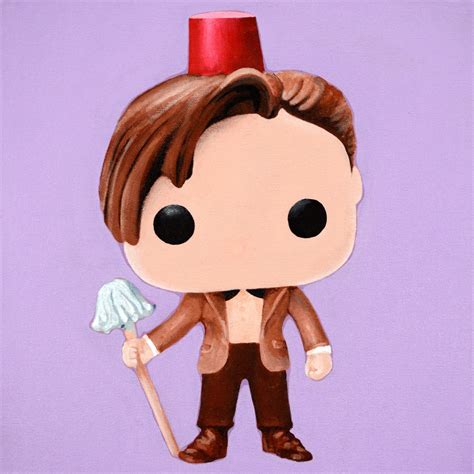 11th Doctor With Fez And Mop by Jacquie Hughes | Artwork Archive