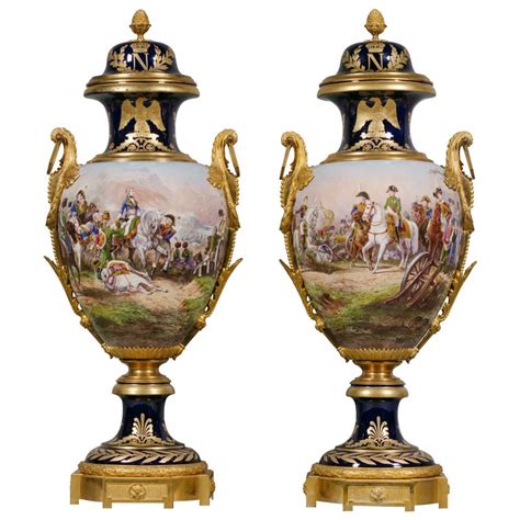 Fine Pair of Sèvres-style Napoleonic Porcelain Vases For Sale at 1stDibs | sevres vases, fine ...