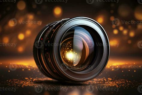 Camera lens, Background Defocused, Lights Reflection, free space AI Generated 23465321 Stock ...