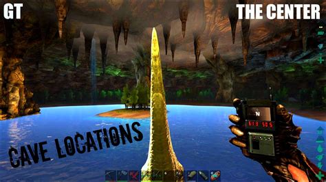 CAVE LOCATIONS and Exploration - The Center Map - ARK: Survival Evolved - YouTube