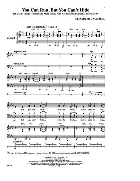 You Can Run, but You Can't Hide (SATB ) by E | J.W. Pepper Sheet Music